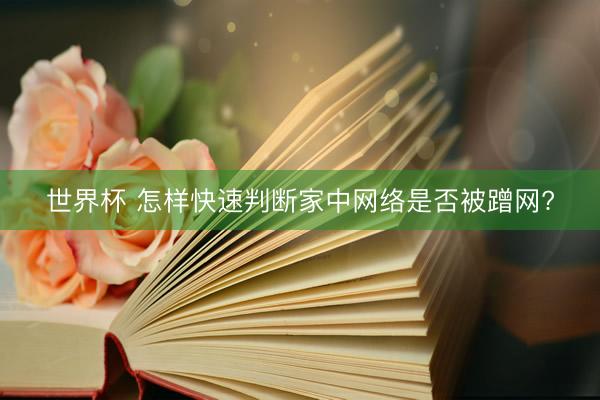 世界杯 怎样快速判断家中网络是否被蹭网?